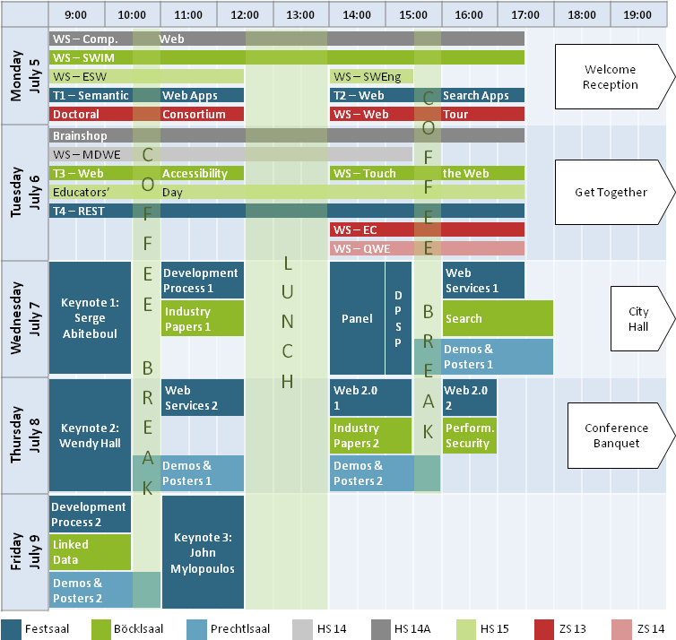 ICWE 2010 conference schedule